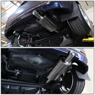 J2 - Cat Back Exhaust System - W/ 3 Diagonal Muffler Tip - Stainless Steel - 08-14 Scion XD XP 110 J2 - 5