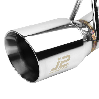 J2 - Cat Back Exhaust System - W/ 3.5 Diagonal Muffler Tip - Stainless Steel - 06-10 VW New Beetle 2.5 L5 J2 - 2