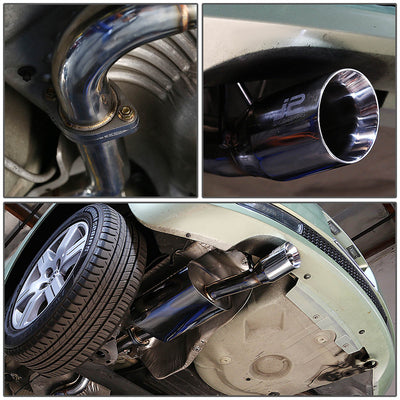 J2 - Cat Back Exhaust System - W/ 3.5 Diagonal Muffler Tip - Stainless Steel - 06-10 VW New Beetle 2.5 L5 J2 - 5