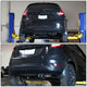 J2 - Cat Back Exhaust System - W/ 2.75 Dual Diagonal Muffler Tips - Stainless Steel - 11-16 Fiesta Mark Vi J2 - 5