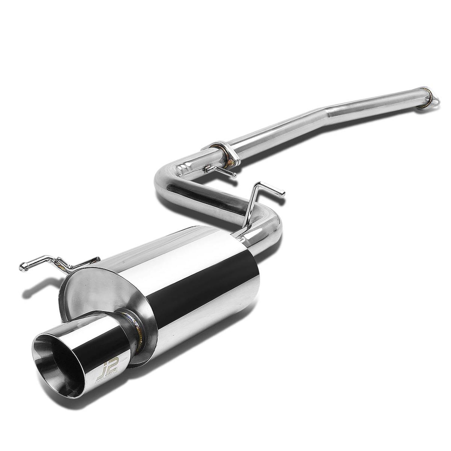 J2 - Cat Back Exhaust System - W/ 4 Rolled Muffler Tip - Stainless Steel - 12-17 Toyota Camry 2.5L - 1