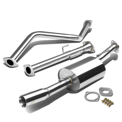 J2 - Cat Back Exhaust System - W/ 3 Diagonal Muffler Tip - Stainless Steel - 12-17 Nissan Versa Sedan - 1