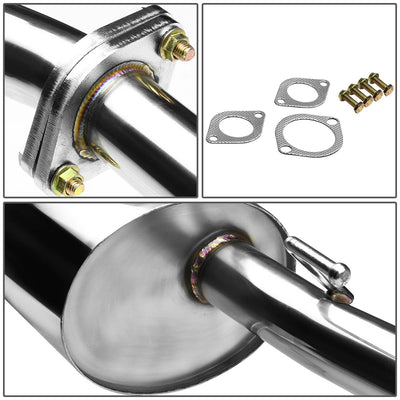J2 - Cat Back Exhaust System - W/ 3 Diagonal Muffler Tip - Stainless Steel - 12-17 Nissan Versa Sedan - 4