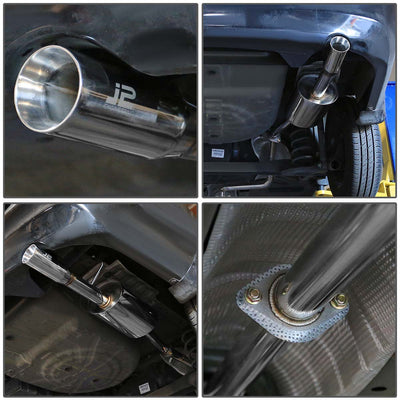J2 - Cat Back Exhaust System - W/ 3 Diagonal Muffler Tip - Stainless Steel - 12-17 Nissan Versa Sedan - 7