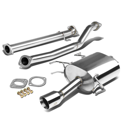 J2 - Cat Back Exhaust System - W/ 3.5 Diagonal Muffler Tip - Stainless Steel - 09-14 Cube Z12 Mr18 J2 - 1