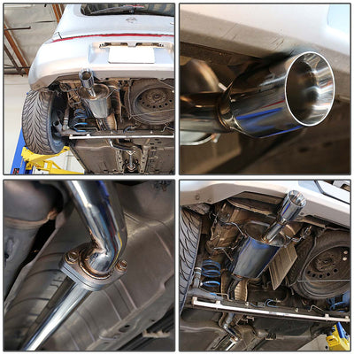 J2 - Cat Back Exhaust System - W/ 3.5 Diagonal Muffler Tip - Stainless Steel - 09-14 Cube Z12 Mr18 J2 - 7