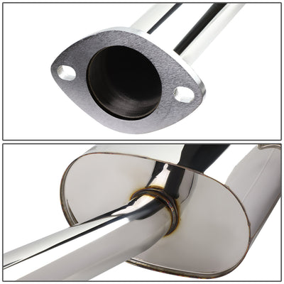 J2 - Cat Back Exhaust System - W/ Dual Rolled Muffler Tips - Stainless Steel - Chevy Cobalt 2.2L / 2.4L / Pontiac G5 2.2L / 2.4L Coupe - 3