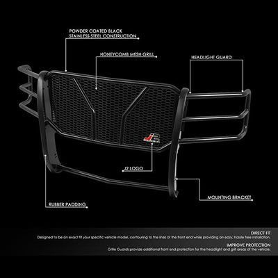 14-15 Chevy Silverado 1500 Front Bumper Grille Brush Guard - Honeycomb Mesh - J2-GG-001 - 2