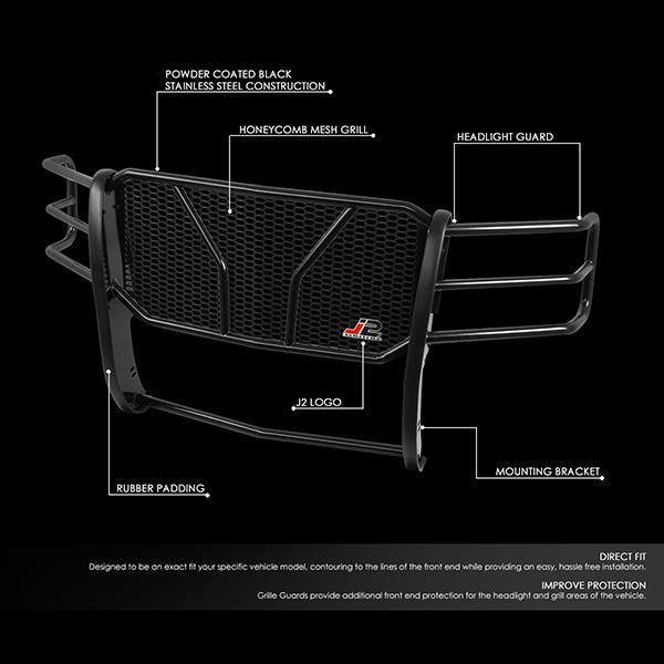 14-15 Chevy Silverado 1500 Front Bumper Grille Brush Guard - Honeycomb Mesh - J2-GG-001 - 2