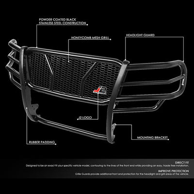 07-14 Tahoe Avalanche 1500 Front Bumper Grille Brush Guard - Moneycomb Mesh - J2-GG-003 - 2