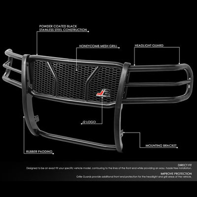 07-13 GMC Sierra 1500 Front Bumper Grille Brush Guard - Moneycomb Mesh - J2-GG-009 - 2