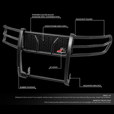 07-14 Toyota FJ Cruiser Front Bumper Grille Brush Guard - Moneycomb Mesh - J2-GG-015 - 2