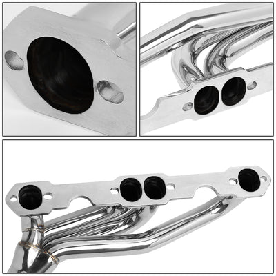 D-Motoring - 88-99 Chevy Gmc C K Exhaust Header - Shorty - Pair - Stainless Steel - 3