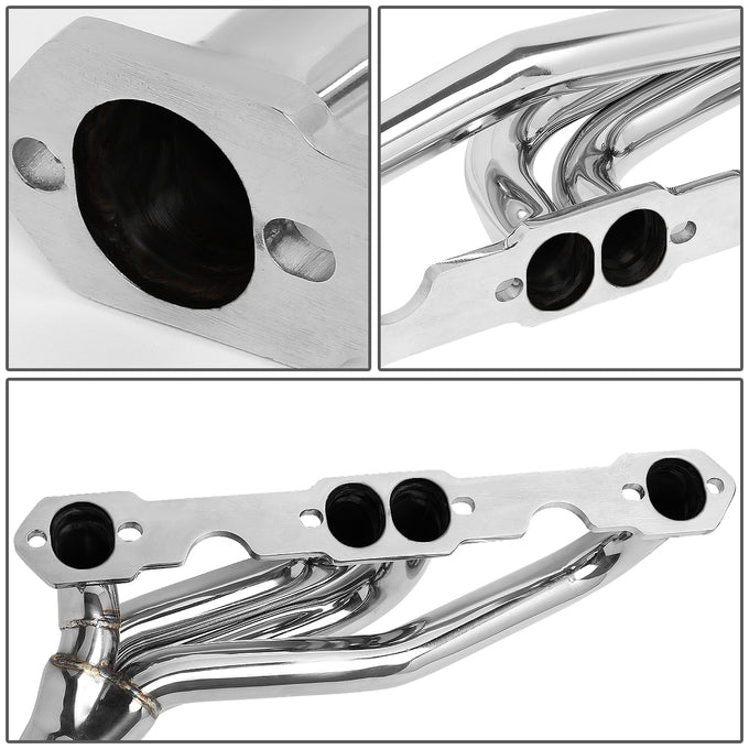 D-Motoring - 88-99 Chevy Gmc C K Exhaust Header - Shorty - Pair - Stainless Steel - 3