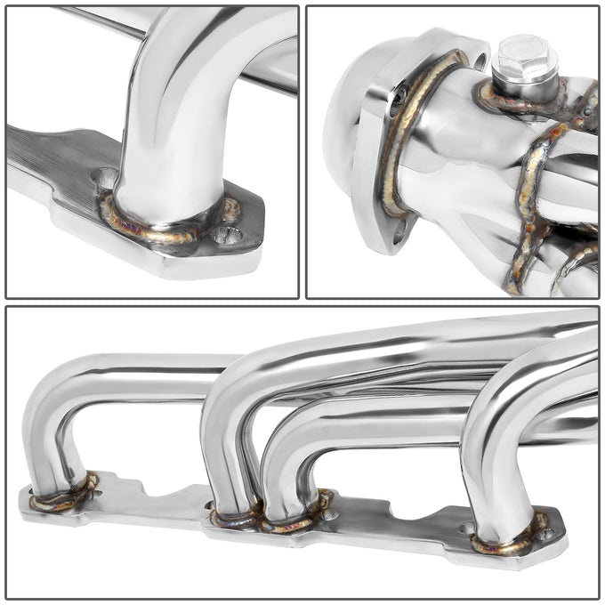 D-Motoring - 88-99 Chevy Gmc C K Exhaust Header - Shorty - Pair - Stainless Steel - 4