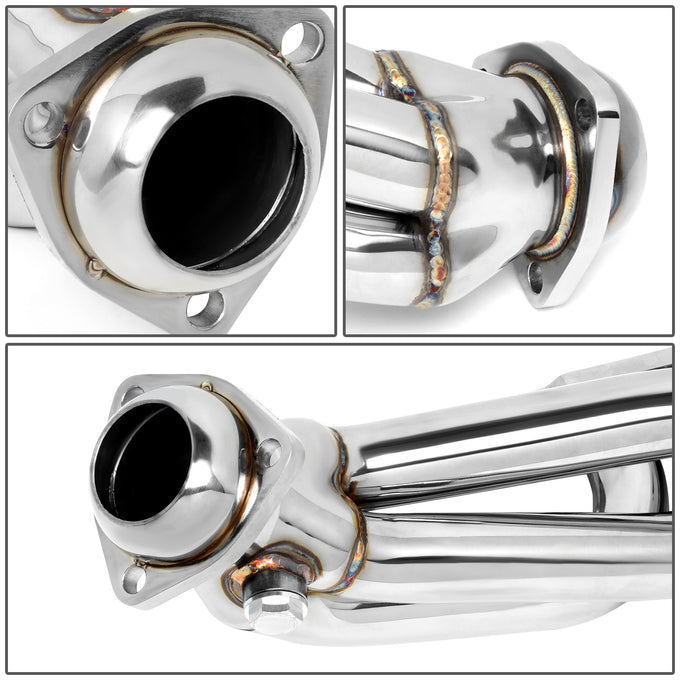 D-Motoring - 88-99 Chevy Gmc C K Exhaust Header - Shorty - Pair - Stainless Steel - 5