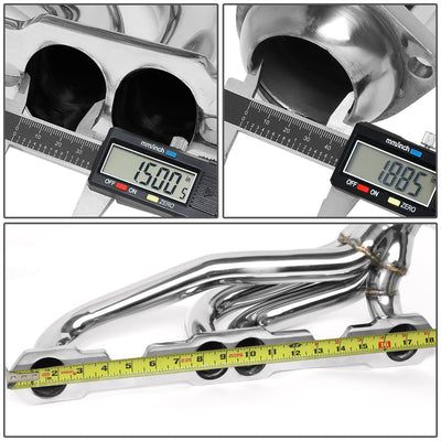 D-Motoring - 88-99 Chevy Gmc C K Exhaust Header - Shorty - Pair - Stainless Steel - 6