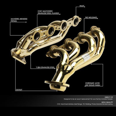 D-Motoring - 00-16 Chevy Silverado Tahoe GMC Sierra YukonExhaust Headers - Stainless Steel - Pair - 2