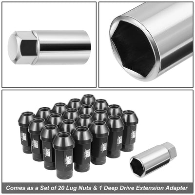 20 Pcs Closed End Aluminum Lug Nuts[A Variety Of Color Options]<br>Universal