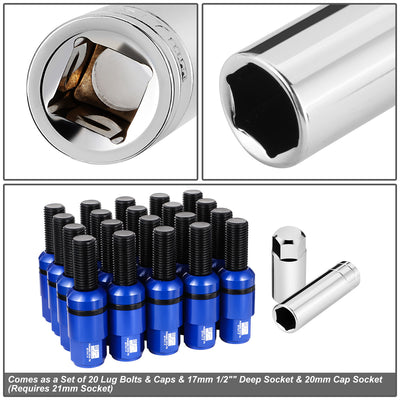 20 Pcs Aluminum M14x1.5 Thread Pitch Lug Nuts<br>Fits Meredes-Benz Models