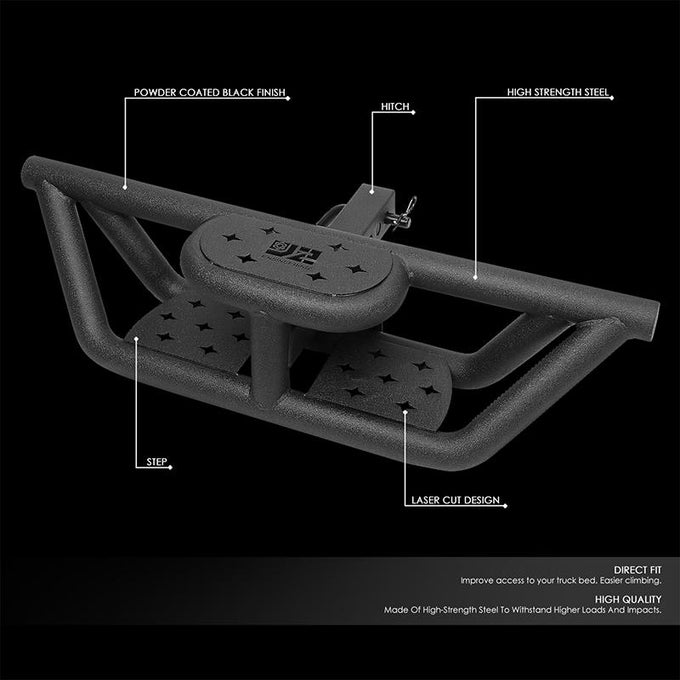 Two-Tiered Tubular Tow Hitch Step <br>32 In. W