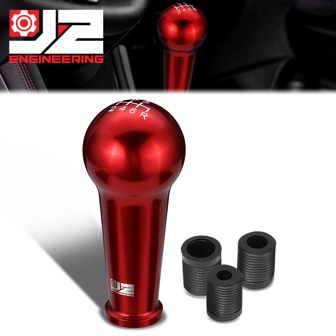 46mm X 105mm 6-Speed Ball Teardrop Style Shift Knob Universal
