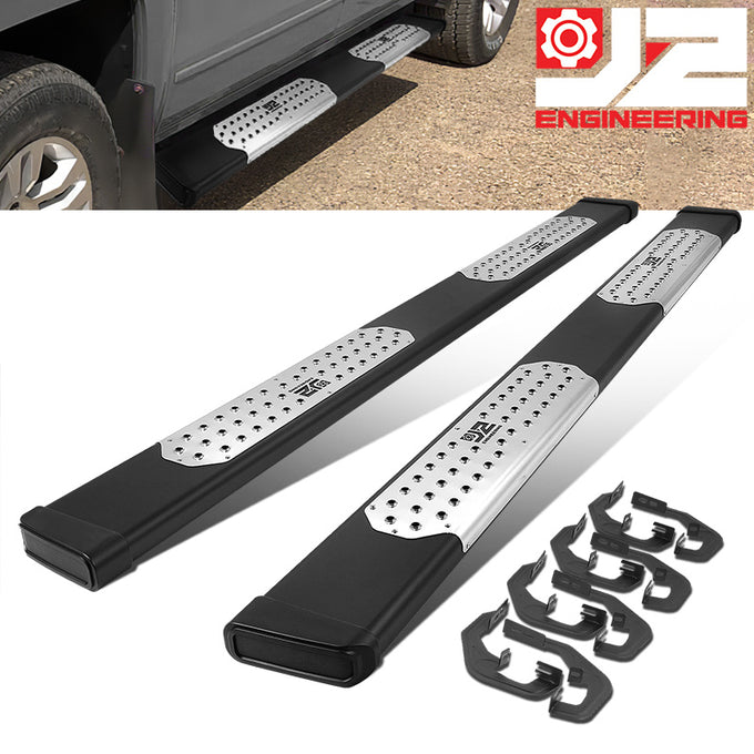 6.5 in. Wide Flat Step Running Boards <br>07-19 Chevy Silverado GMC Sierra Crew Cab