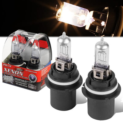 Pair White HID High/Low Beam Light Bulbs<br>88-92 Toyota Cressida, 89-97 Suzuki Swift, 91-95 Volvo 940