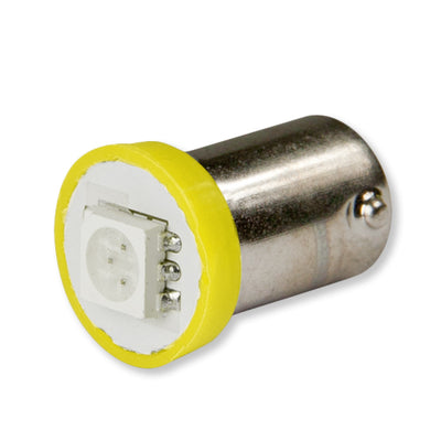 1 SMD LED Auto Interior Dome Light Bulb - LED-T10-BA9S-1SMD-5050-LED-YE