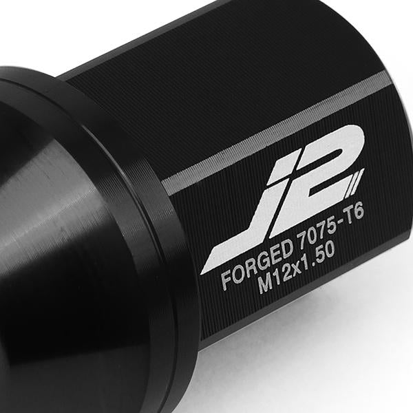 Lug Nuts - M12X1.5 - Close-End - 35mm - 7075 - W/Adapter - Aluminum - 20PCs - LN-T7-006-15-BK - 3