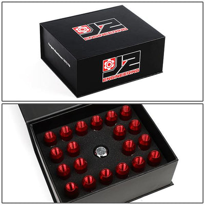 Lug Nuts - M12X1.5 - Open-End - 60mm - 7075 - Aluminum - 16PC - LN-T7-010-15-RD - 7