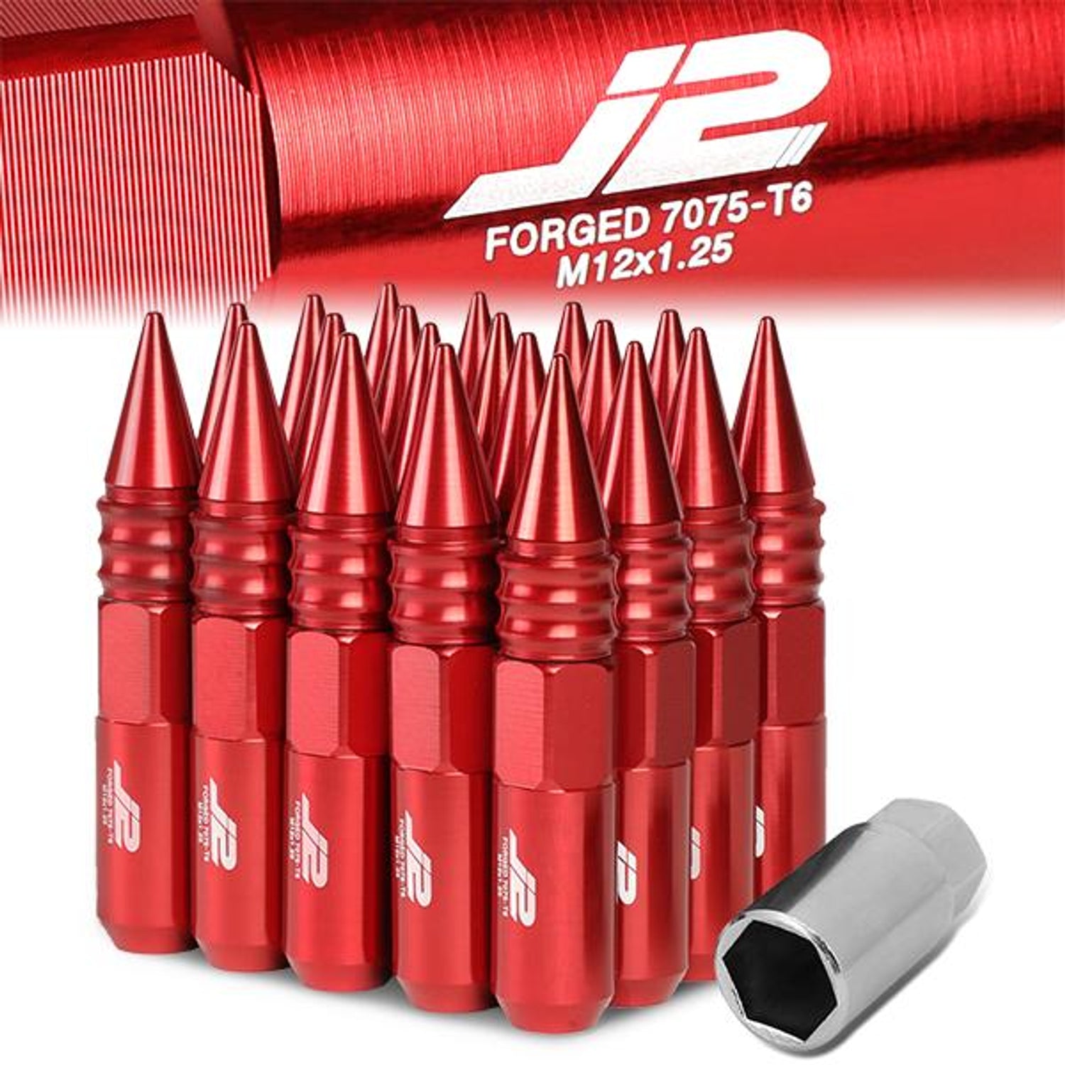 20PC Aluminum Spiky Cap Lug Nuts[A Variety Of Color options]<br>Universal