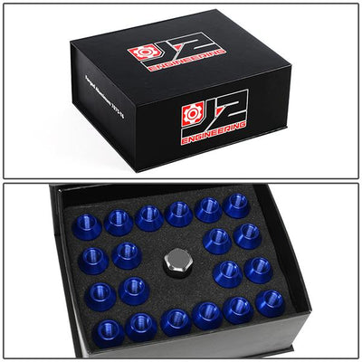M12X1.5 20-Piece Lug Nuts - 45mm - w/Adapter - Aluminum - LN-T7-019-15-BL - 7