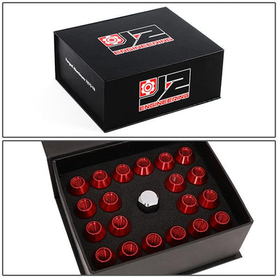 Lug Nuts - M12X1.5 - Open-End - 40mm - 7075 - Aluminum - 20PCs - LN-T7-023-15-RD - 7