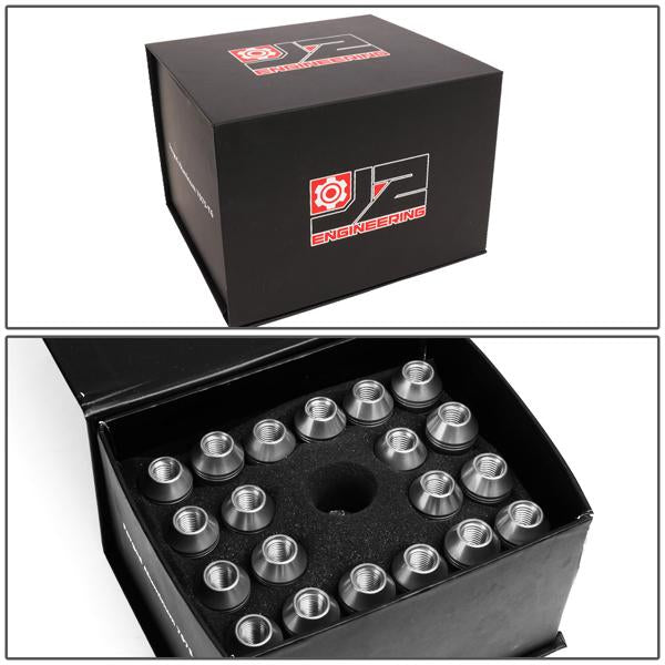 M12x1.5 Open End 20-Piece Wheel Lug Nuts - 70mm - 7075 - Aluminum - w/Adapter - LN-T7-025-15-SL - 7