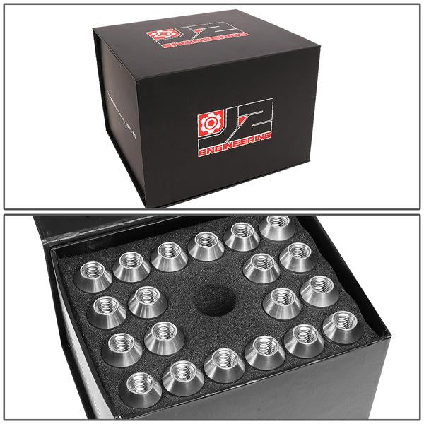 M12x1.5 Open End 20-Piece Wheel Lug Nuts - 70mm - 7075 - Aluminum - w/Key Gold - LN-T7-026-15-SL - 7