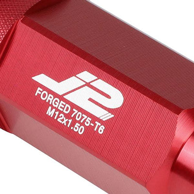 M12X1.5 Open End 20 Piece Wheel Lug Nuts - 60mm - w/Adapter - Aluminum - LN-T7-028-15-RD - 3