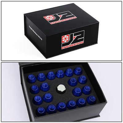 Lug Nuts - M12X1.5 - Open-End - 50mm - 7075 - Aluminum - 20PCs - LN-T7-034-15-BL - 7