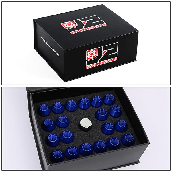 Lug Nuts - M12X1.5 - Open-End - 50mm - 7075 - Aluminum - 20PCs - LN-T7-034-15-BL - 7