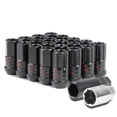 D-Motoring - Wheel Lug Nuts - M12x1.5 - 25mm OD - Acorn Grooved Shank  - 6