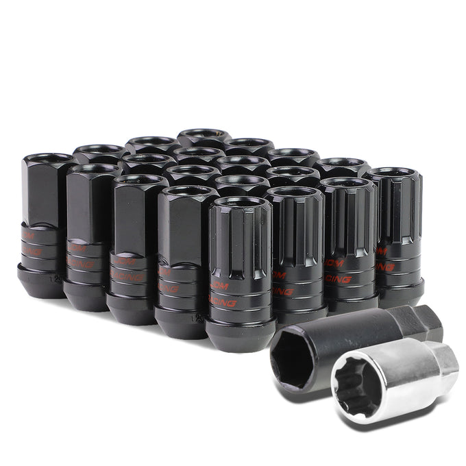 D-Motoring - Wheel Lug Nuts - M12x1.5 - 25mm OD - Acorn Grooved Shank  - 6