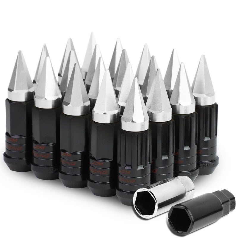 D-Motoring - Lug Nuts - M12x1.5 - 25mm OD Spike - Grooved Shank  - 1