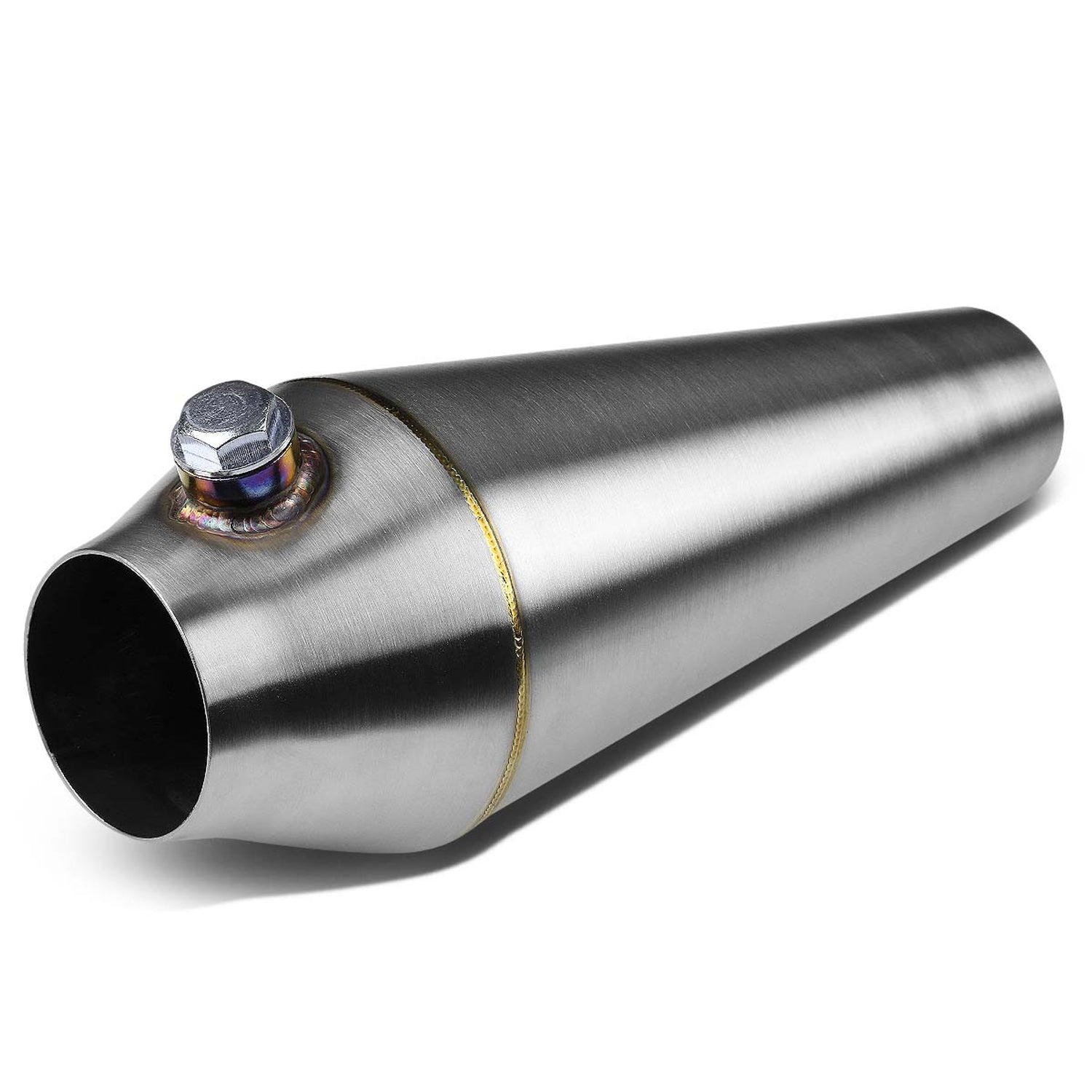 D-Motoring - Megaphone Exhaust - 11.5 Overall Length - 2.25 Inlet - 2.5Outlet - T-304 Stainless Steel  - 1