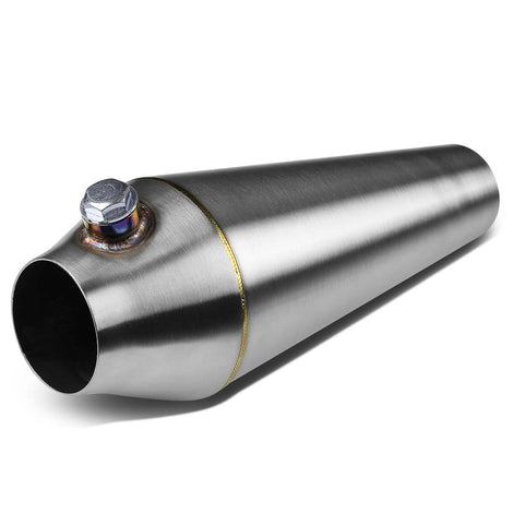 D-Motoring - Megaphone Exhaust - 11.5 Overall Length - 2.25 Inlet - 2.5Outlet - T-304 Stainless Steel  - 1
