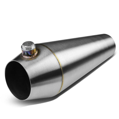 D-Motoring - Megaphone Exhaust - 11.5 Overall Length - 2.5 Inlet - 3 Outlet - T-304 Stainless Steel  - 1