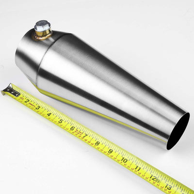 D-Motoring - Megaphone Exhaust - 11.5 Overall Length - 2.5 Inlet - 3 Outlet - T-304 Stainless Steel  - 4