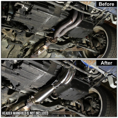 D-Motoring - Megaphone Exhaust - 11.5 Overall Length - 3 Inlet - 2.5 Outlet - T-304 Stainless Steel  - 6