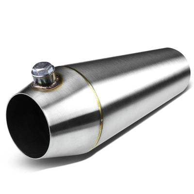 D-Motoring - Megaphone Exhaust - 11.5 Overall Length - 3 Inlet - 3 Outlet - T-304 Stainless Steel  - 1