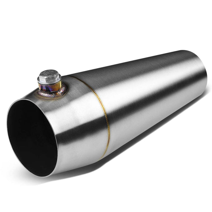 D-Motoring - Megaphone Exhaust - 11.5 Overall Length - 3 Inlet - 3.5 Outlet - T-304 Stainless Steel  - 1