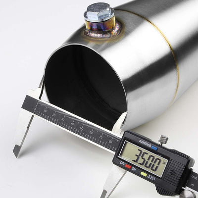 D-Motoring - Megaphone Exhaust - 11.5 Overall Length - 3 Inlet - 3.5 Outlet - T-304 Stainless Steel  - 2